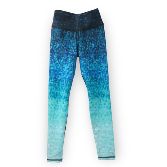 Okiino Blue Mermaid Scale Leggings